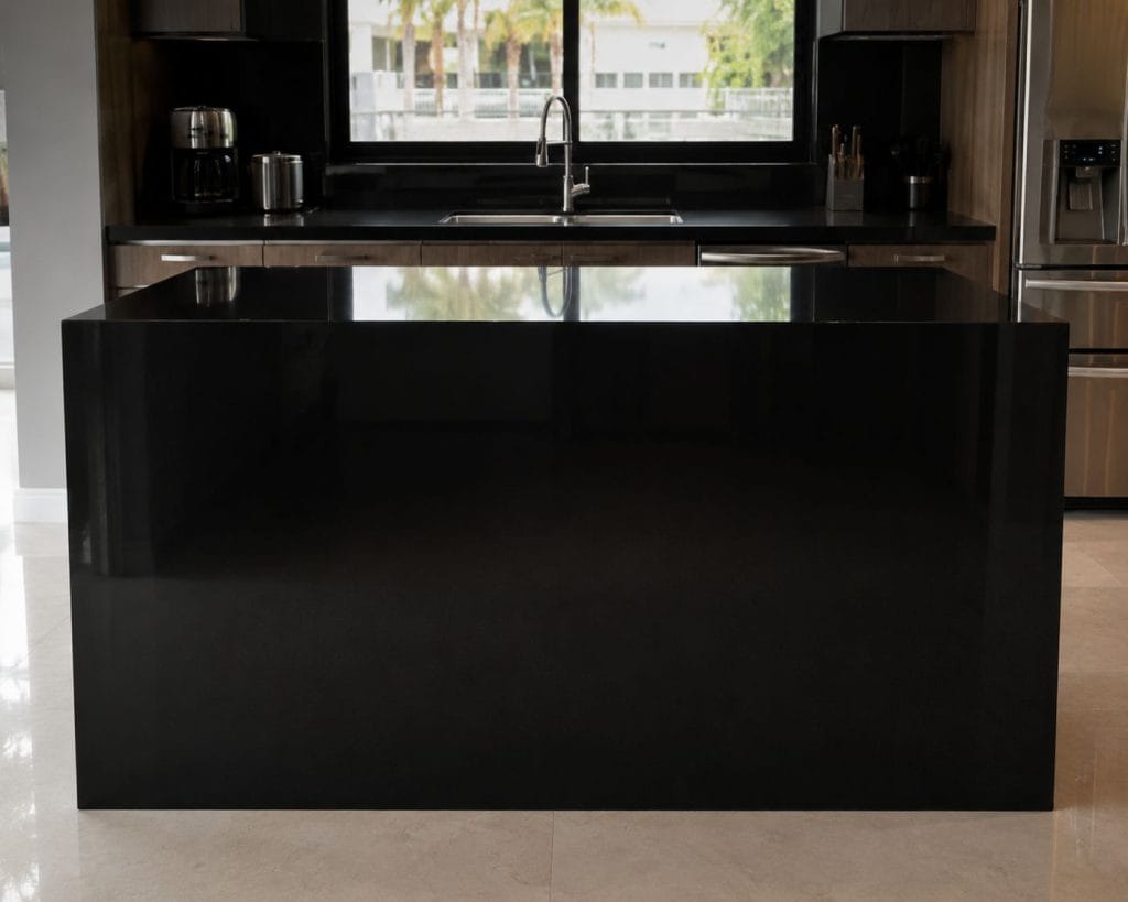 South Black or absolute black granite on Countertop